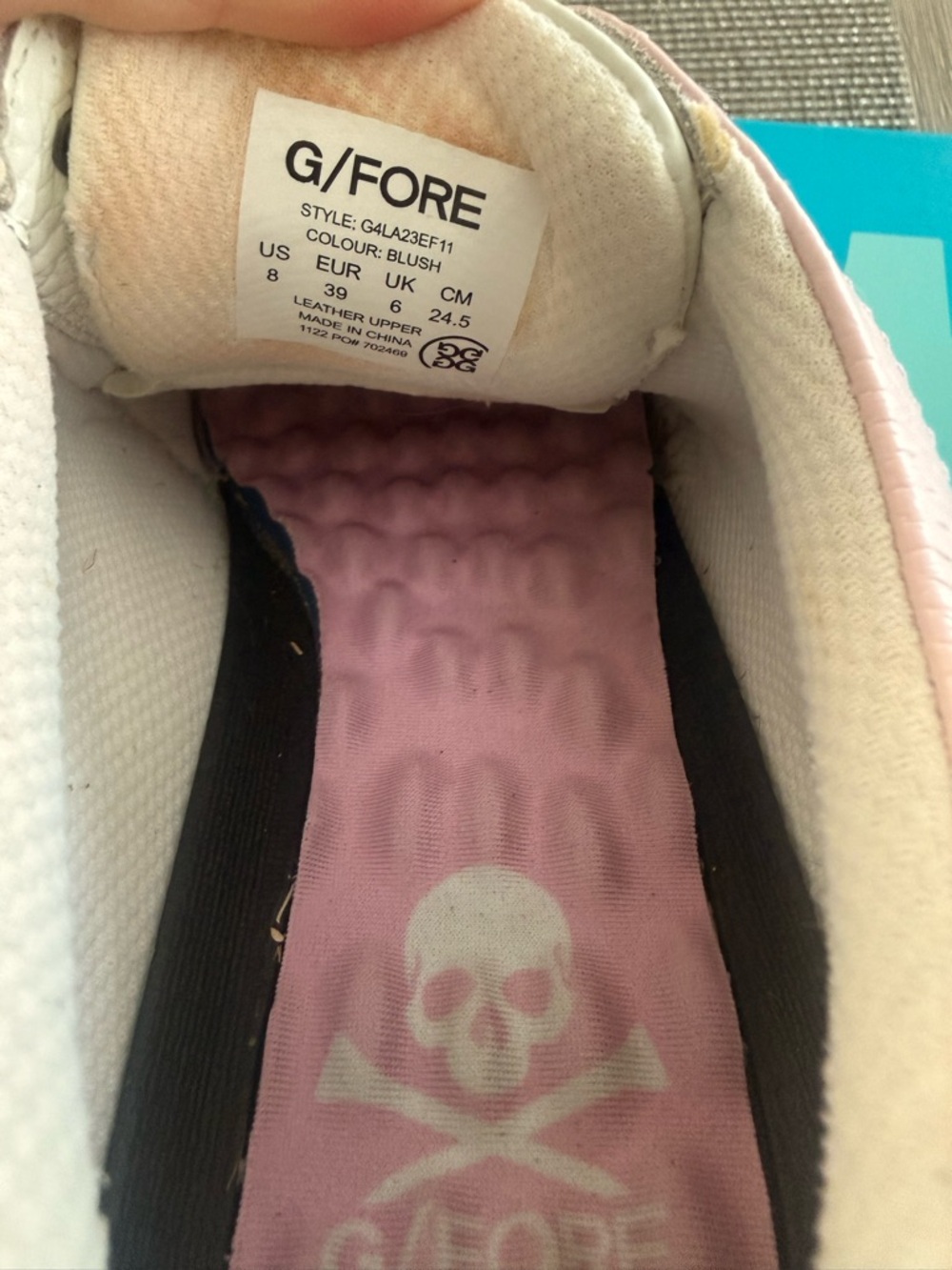G/FORE Pink and White longwingtip Golf Flats - Picture 7 of 9